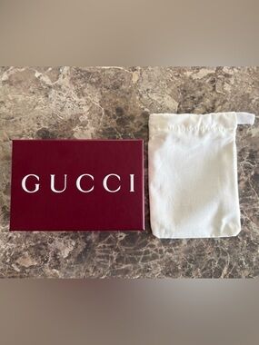 GUCCI Burgundy Logo Gift Box with White Dust Pouch